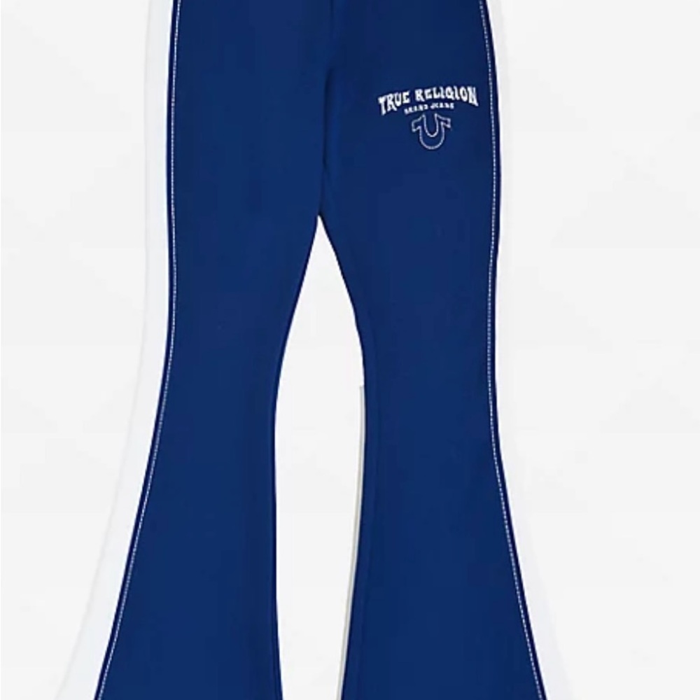 True Religion Kids Navy and White Flared Pants